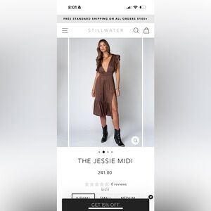 Stillwater Jessie Midi Dress in Chocolate Brown